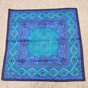 Colombo 100% Silk Patterned Scarf Wrap Made In Italy Luxury Chic